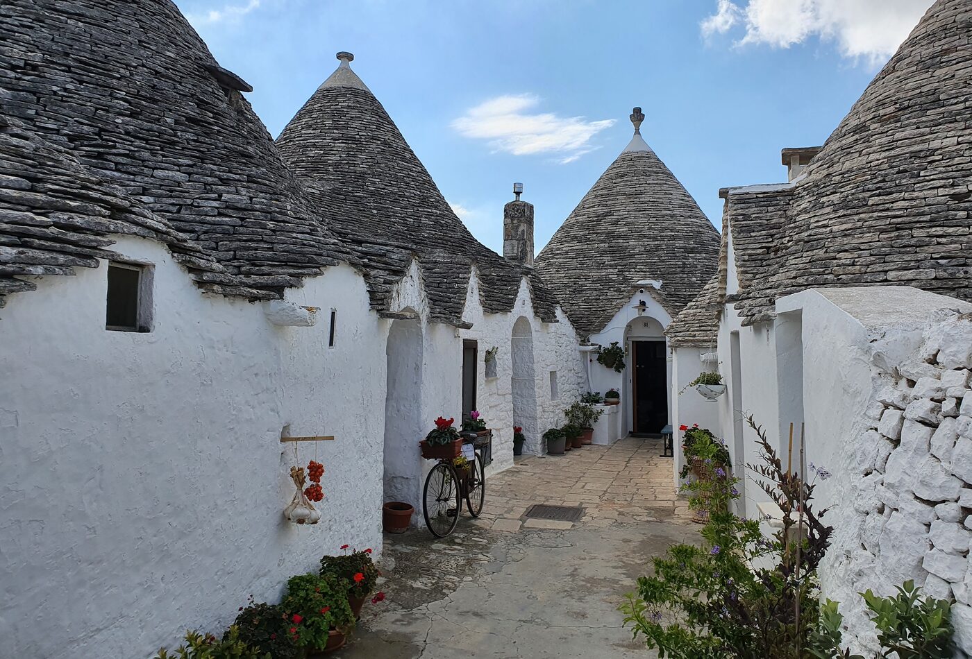 Alberobello trulli для первого маршрута по Puglia